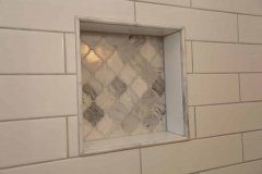 Tile Shower with Shelf in Indianapolis