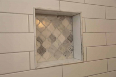 Tile Shower with Shelf in Indianapolis